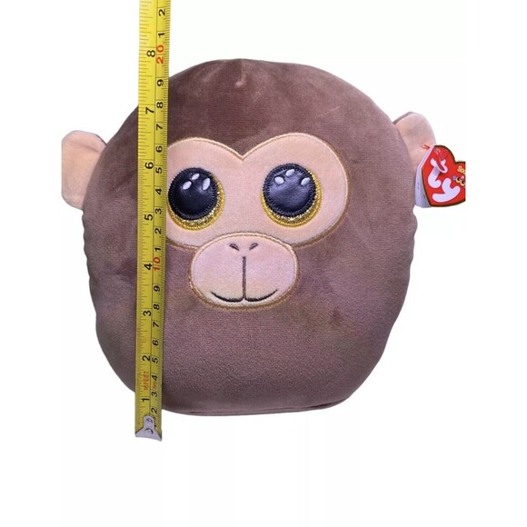 TY Squish A Boos - Dunston The Brown Monkey 8" Soft Stuffed Kids Plush NWT NEW - Picture 8 of 12
